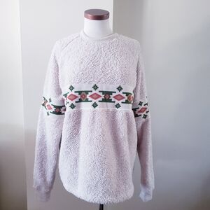 Urban Outfitters Aztec Print Sherpa Pull Over Men's Sweater - M